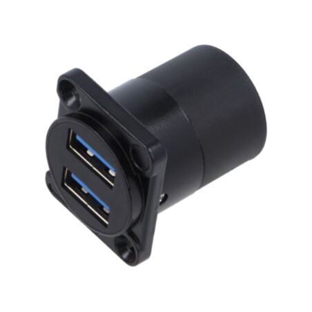 Adaptor; USB A soclu x2,din ambele părţi; USB 3.0; 19x24mm