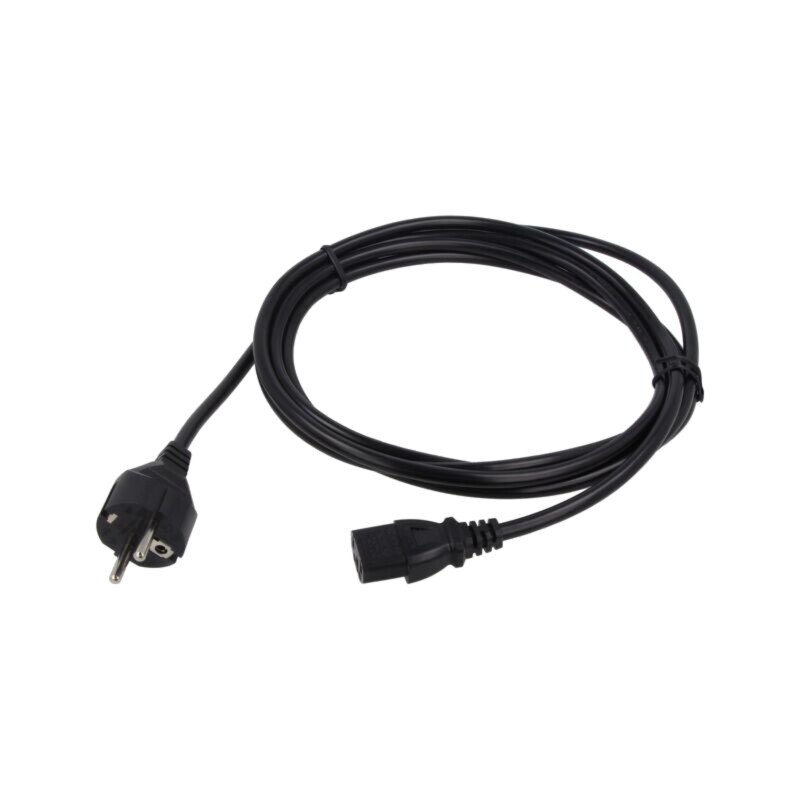 Cablu; 3x1mm2; CEE 7/7 (E/F) mufă,IEC C13 mamă; PVC; 3m; negru Cablu; 3x1mm2; CEE 7/7 (E/F) mufă,IEC C13 mamă; PVC; 3m; negru