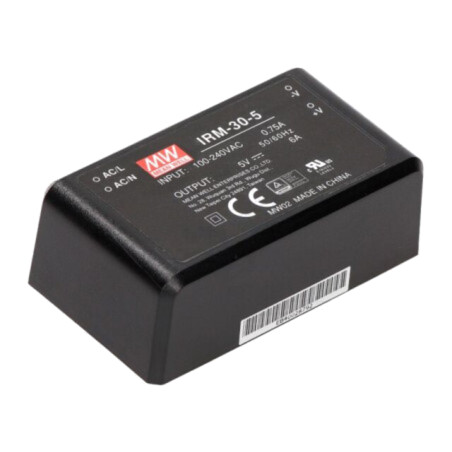 Convertor: AC/DC; 30W; Uintr: 85÷264VAC; 5VDC; Iieş: 6000mA; OUT: 1