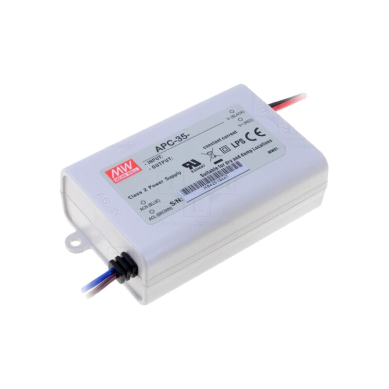 Alimentator: pulsatoriu; LED; 34W; 11÷33VDC; 1050mA; 90÷264VAC Alimentator: pulsatoriu; LED; 34W; 11÷33VDC; 1050mA; 90÷264VAC