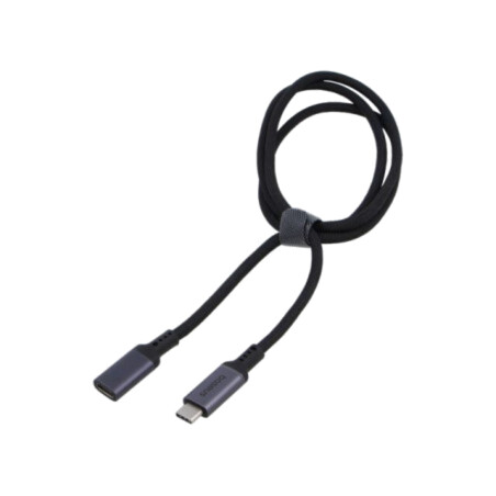 Cablu; USB 3.2 Gen 2; USB C soclu,USB C mufă; 1m; negru; textilă