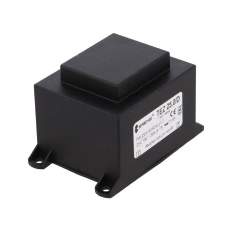 Transformator: încapsulat; 25VA; 230VAC; 18V; 1388,8mA; PCB; IP00