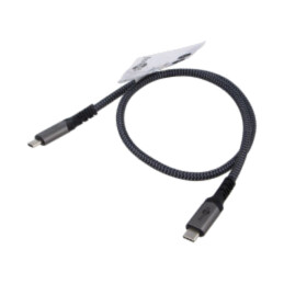 Cablu; USB 4.0; USB C mufă,din ambele părţi; 0,5m; negru,gri