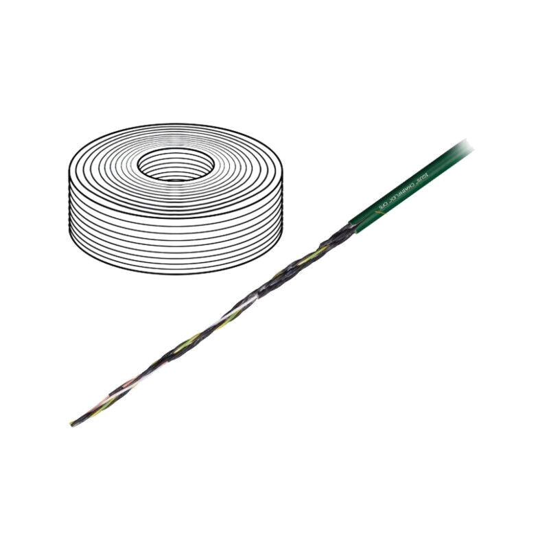 Cablu: cablu de control; chainflex® CF5; 18G1mm2; PVC; verde; Cu Cablu: cablu de control; chainflex® CF5; 18G1mm2; PVC; verde; Cu