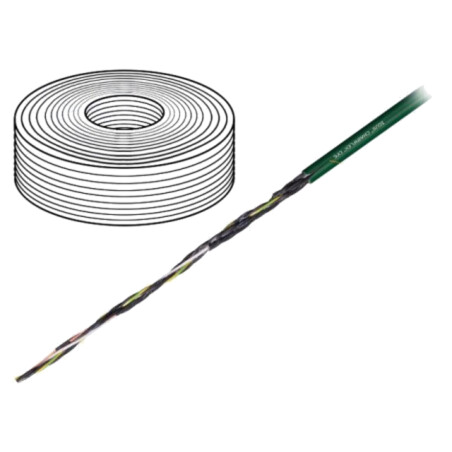 Cablu: cablu de control; chainflex® CF5; 18G1mm2; PVC; verde; Cu