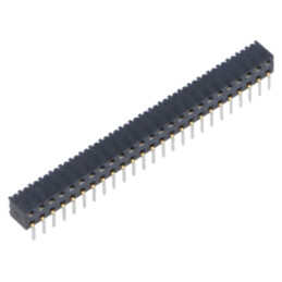Conector: şiruri pini; mamă; PIN: 50; 2mm; aurit; THT; soclu