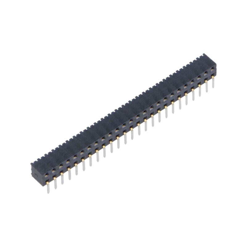 Conector: şiruri pini; mamă; PIN: 50; 2mm; aurit; THT; soclu