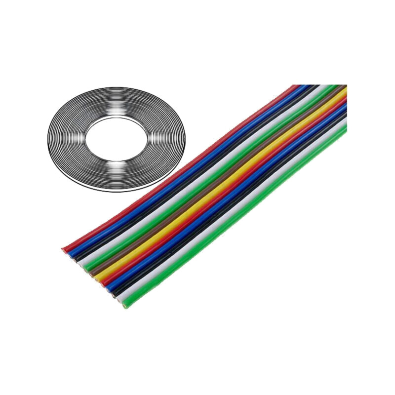 Cablu: cabluri bandă; 12x1mm2; litat; Cu; neecranat; PVC; 500V; 25m