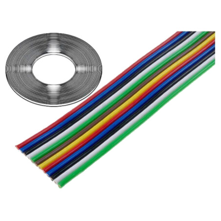 Cablu: cabluri bandă; 12x1mm2; litat; Cu; neecranat; PVC; 500V; 25m