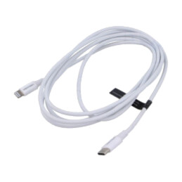 Cablu; USB 2.0; mufă Apple Lightning,USB C mufă; nichelat; 2m