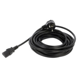 Cablu; 3x1mm2; CEE 7/7 (E/F) ştecăr în unghi,IEC C13 mamă; PVC