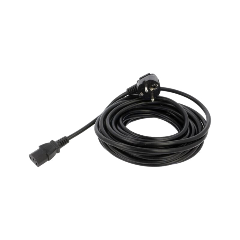 Cablu; 3x1mm2; CEE 7/7 (E/F) ştecăr în unghi,IEC C13 mamă; PVC