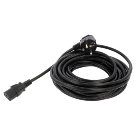Cablu; 3x1mm2; CEE 7/7 (E/F) ştecăr în unghi,IEC C13 mamă; PVC