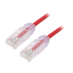 Patch cord; TX6-28™,U/UTP; 6; litat; Cu; LSZH; roşu; 2m; 28AWG