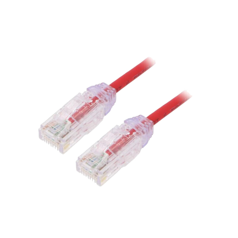 Patch cord; TX6-28™,U/UTP; 6; litat; Cu; LSZH; roşu; 2m; 28AWG