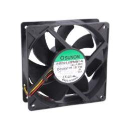 Ventilator: DC; axial; 24VDC; 120x120x38mm; 322,8m3/h; 54dBA; bilă