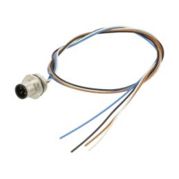 Connector: M8; male; PIN: 4; straight; for panel mounting; socket