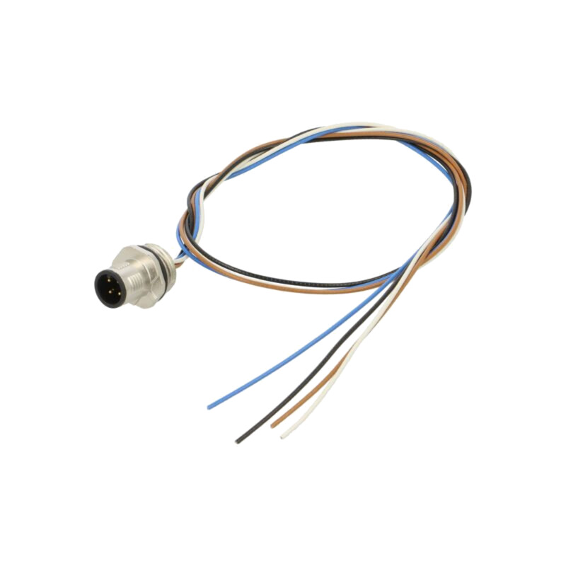 Connector: M8; male; PIN: 4; straight; for panel mounting; socket