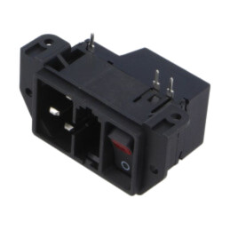 Conector: alimentare AC; soclu; tată; 10A; IEC 60320; C14 (E); THT