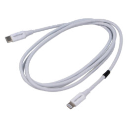 Cablu; USB 2.0; mufă Apple Lightning,USB C mufă; nichelat; 1,5m