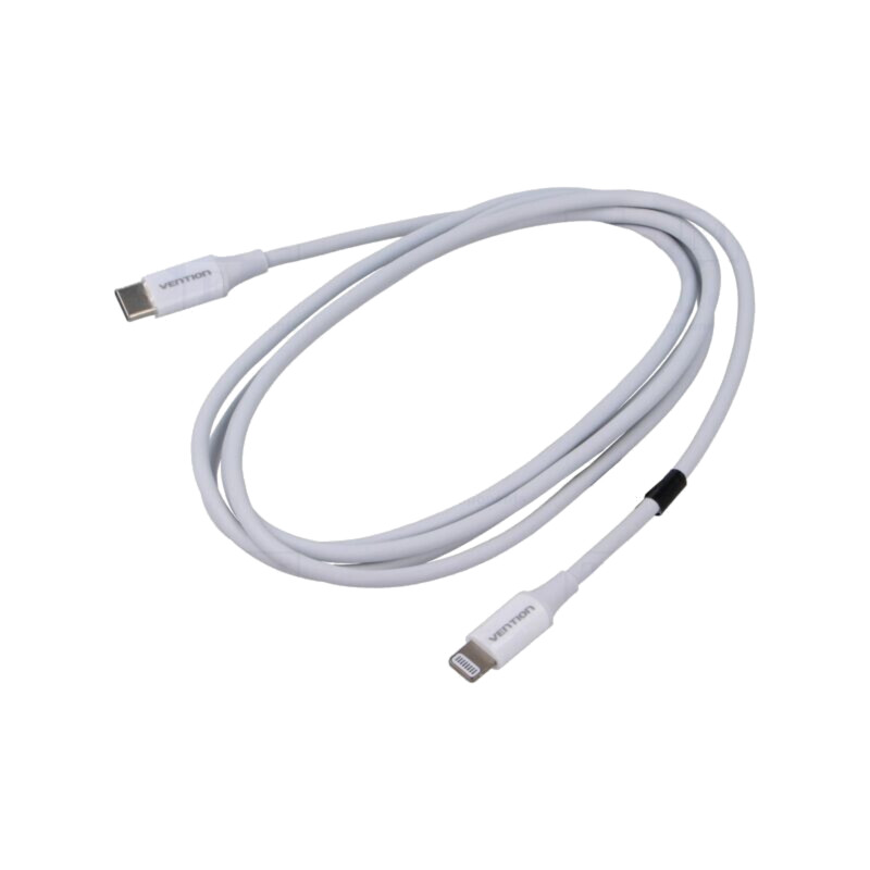 Cablu; USB 2.0; mufă Apple Lightning,USB C mufă; nichelat; 1,5m