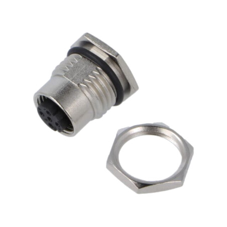 Conector: M12; soclu; mamă; Polarizare: cod D-Ethernet; PIN: 4