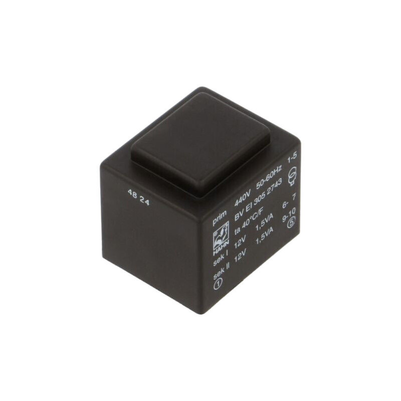 Transformator: încapsulat; 3VA; 440VAC; 12V; 12V; 125mA; 125mA; PCB
