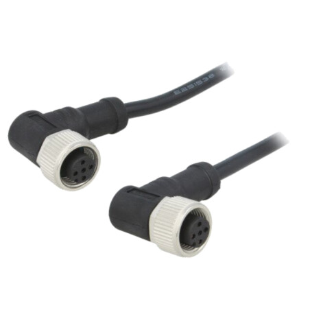 Cablu: pentru senzori/automatizări; PIN: 4; M12-M12; 1m; mufă; mufă