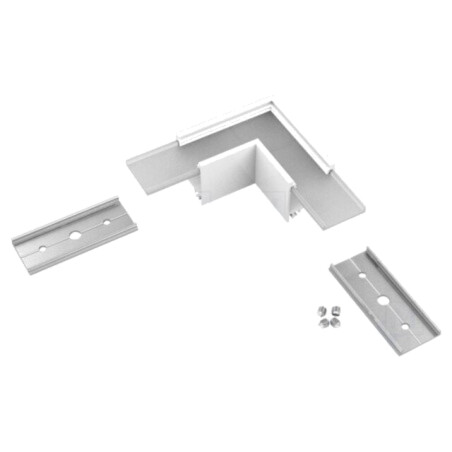 Conector 90°; albă; aluminiu,policarbonat; LINEA20