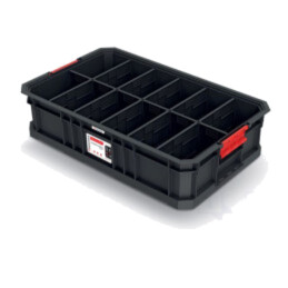 Container: colectiv; cu partiții; neagră; 520x327x125mm; 20kg