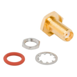 Conector: SMA; soclu; mamă; drept; 50Ω; lipire; PTFE; aurit; alamă