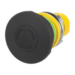 Comutator: acţionat prin apăsare; 22mm; Poz.i stab: 2; neagră