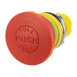 Comutator: de siguranţă; 22mm; Poz.i stab: 2; roşie; fără; IP65