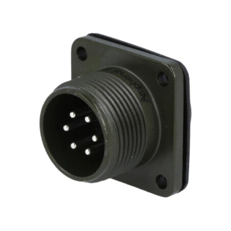 Conector: circular; soclu; PIN: 6; tată; lipire; MS/DS; argintat; 13A