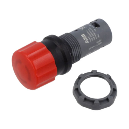 Comutator: de siguranţă; 22mm; Poz.i stab: 2; NC + NO; roşie; Poz: 2
