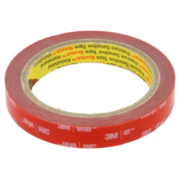 Bandă: de fixare; W: 15mm; L: 5,5m; Thk: 0,4mm; acril; gri; 31N/cm