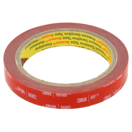 Bandă: de fixare; W: 15mm; L: 5,5m; Thk: 0,4mm; acril; gri; 31N/cm