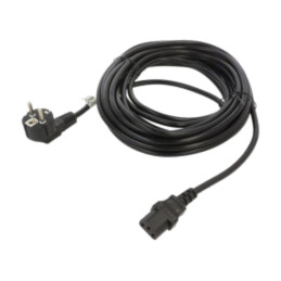 Cablu; CEE 7/7 (E/F) ştecăr în unghi,IEC C13 mamă; PVC; negru