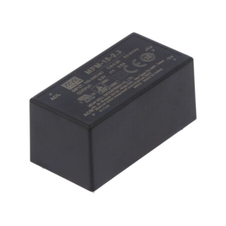 Convertor: AC/DC; 11,6W; Uintr: 80÷264VAC; 3,3VDC; Iieş: 3,5A; OUT: 1