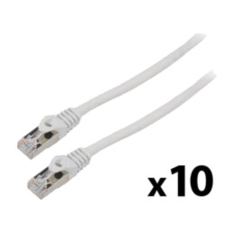 Patch cord; F/UTP; 6; litat; CCA; PVC; gri; 3m; 26AWG; Fire: 8; 10buc.