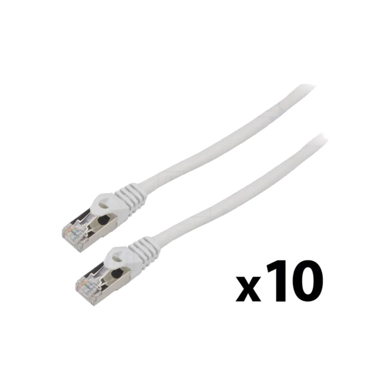 Patch cord; F/UTP; 6; litat; CCA; PVC; gri; 3m; 26AWG; Fire: 8; 10buc. Patch cord; F/UTP; 6; litat; CCA; PVC; gri; 3m; 26AWG; Fire: 8; 10buc.