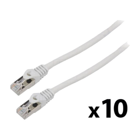 Patch cord; F/UTP; 6; litat; CCA; PVC; gri; 3m; 26AWG; Fire: 8; 10buc.