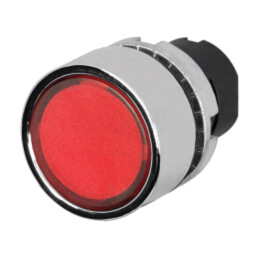 Comutator: acţionat prin apăsare; 22mm; Poz.i stab: 2; roşie; IP65