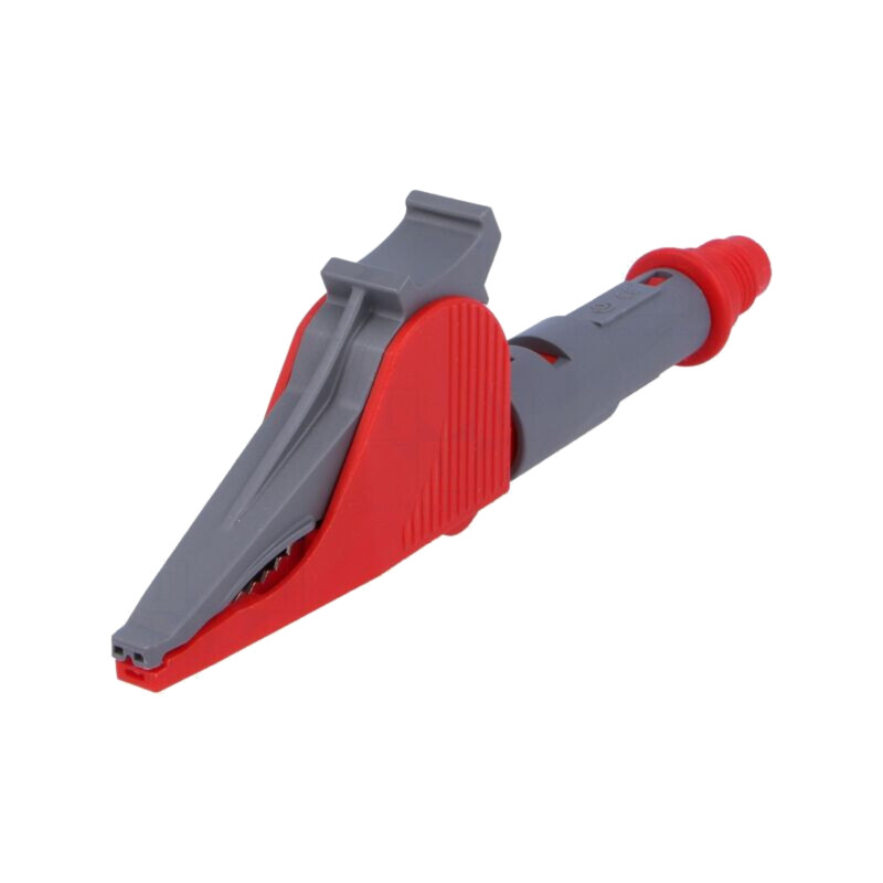Bornă crocodil; 20A; roşie; Capacitate prindere: max.41mm; 1kV Bornă crocodil; 20A; roşie; Capacitate prindere: max.41mm; 1kV