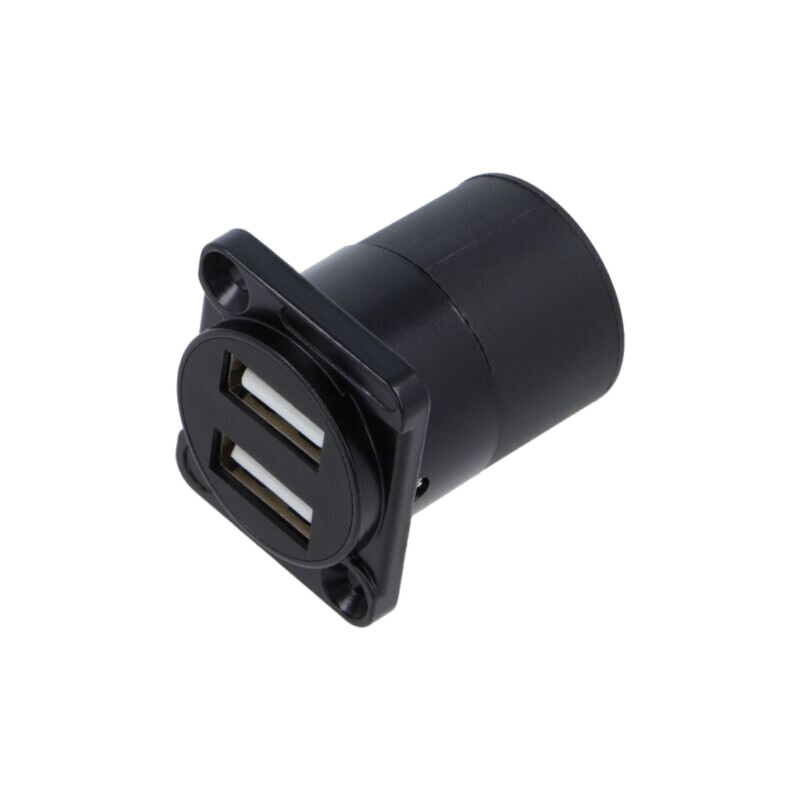 Adaptor; USB A soclu x2,din ambele părţi; USB 2.0; 19x24mm