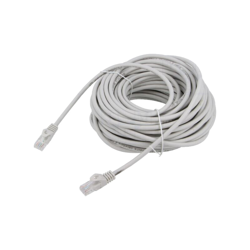 Patch cord; U/UTP; 6; litat; Cu; PVC; gri; 20m; 26AWG; Øcablu: 6,2mm