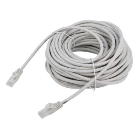 Patch cord; U/UTP; 6; litat; Cu; PVC; gri; 20m; 26AWG; Øcablu: 6,2mm