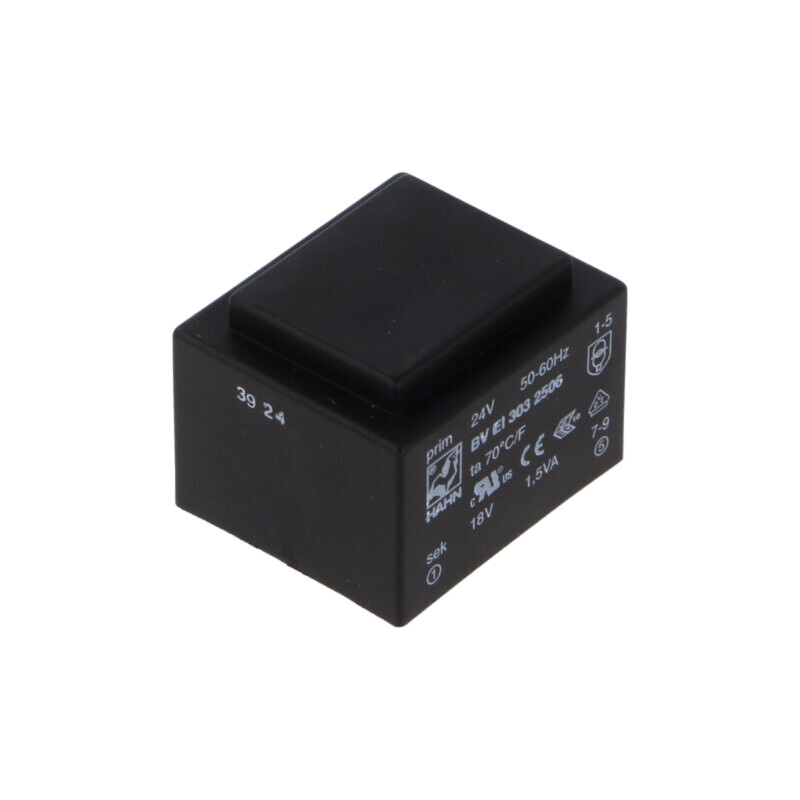 Transformator: încapsulat; 1,5VA; 24VAC; 18V; 83mA; PCB; BVEI