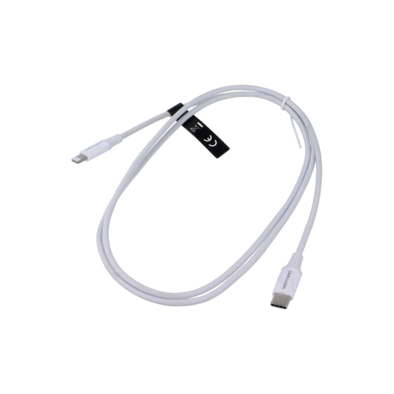 Cablu; USB 2.0; mufă Apple Lightning,USB C mufă; nichelat; 1m Cablu; USB 2.0; mufă Apple Lightning,USB C mufă; nichelat; 1m