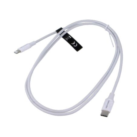 Cablu; USB 2.0; mufă Apple Lightning,USB C mufă; nichelat; 1m